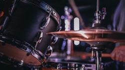man playing on drums