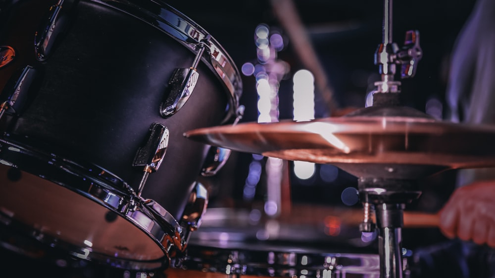 man playing on drums