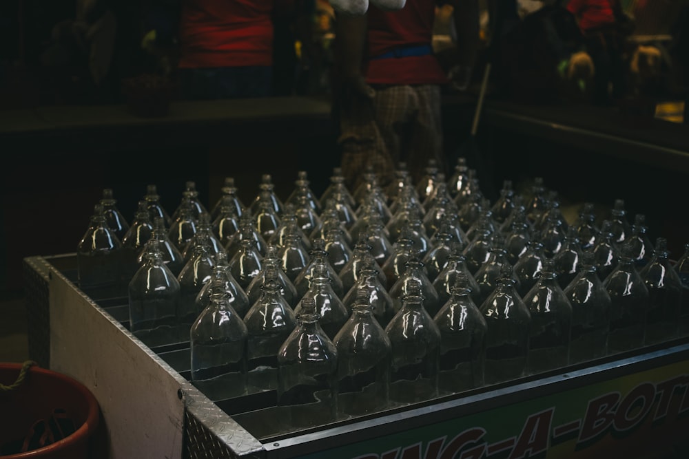 clear glass bottle lot