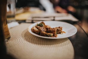 A vibrant plate of food from a mom & pop restaurant.