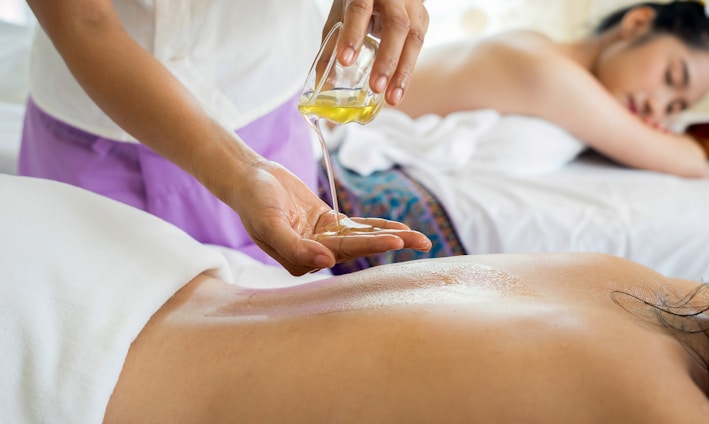 woman lying with prone position