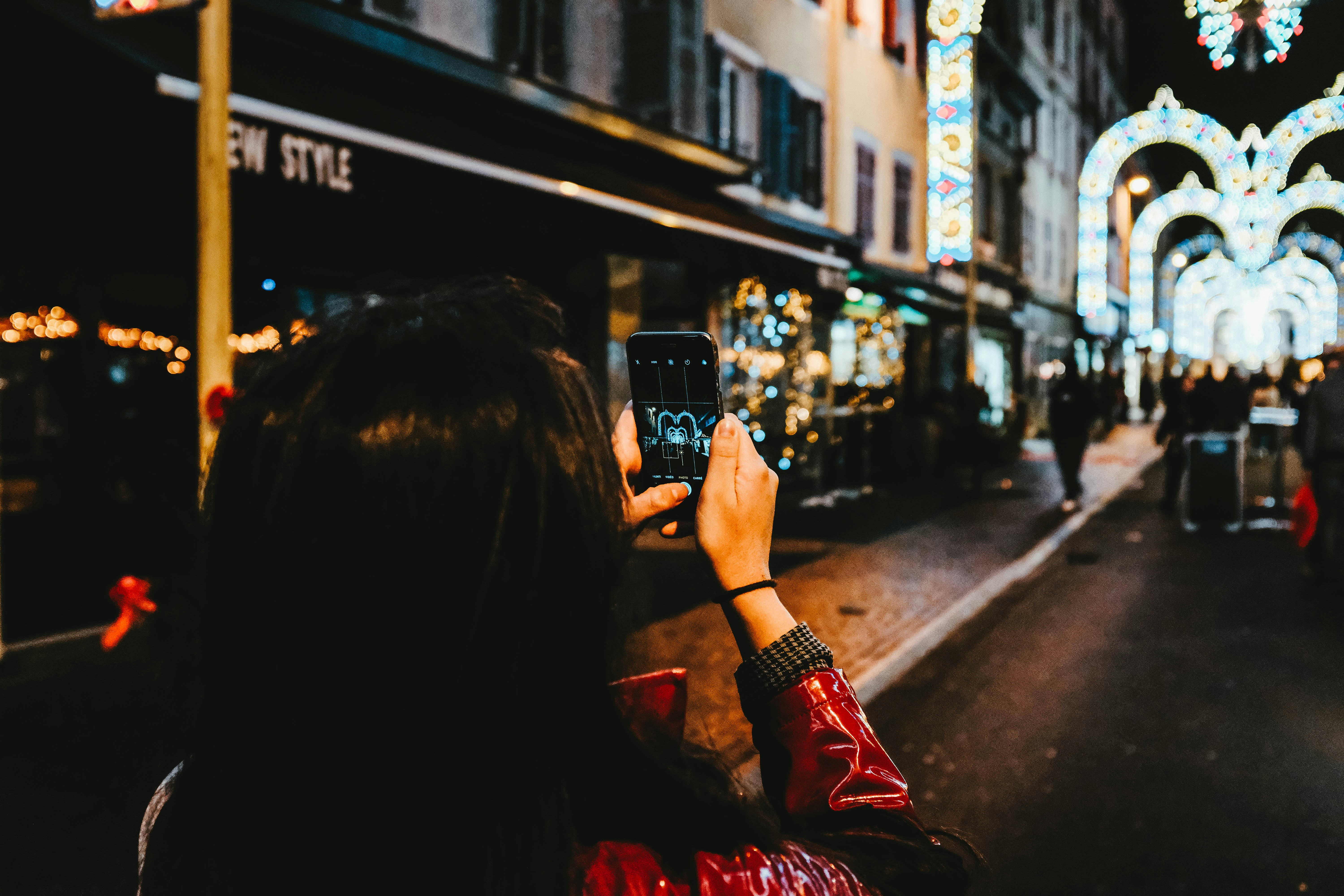Person shopping online for cameras