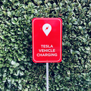 Tesla Vehicle Charging sign