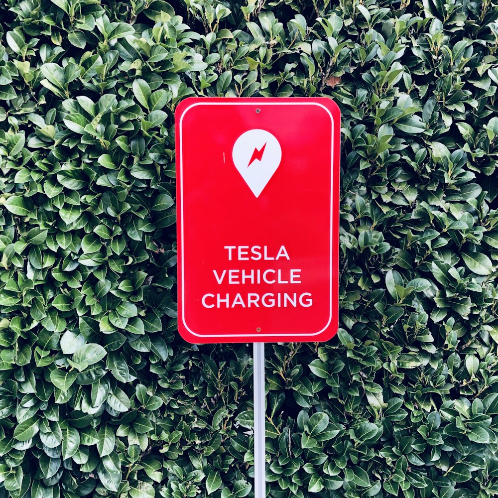 Tesla Vehicle Charging sign