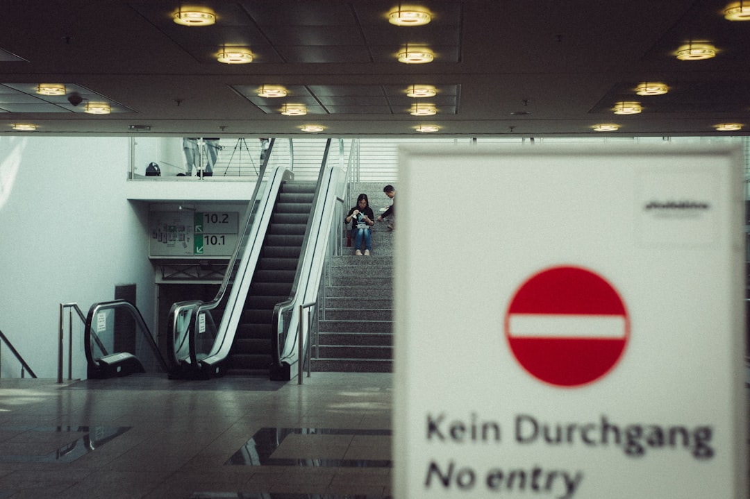 white and red signage