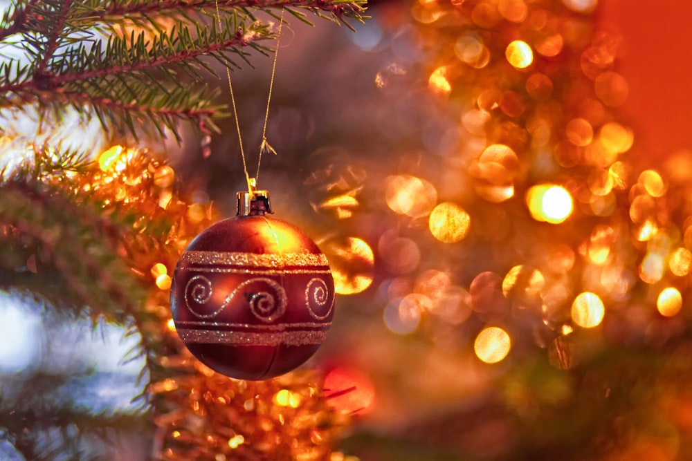 red Christmas bauble