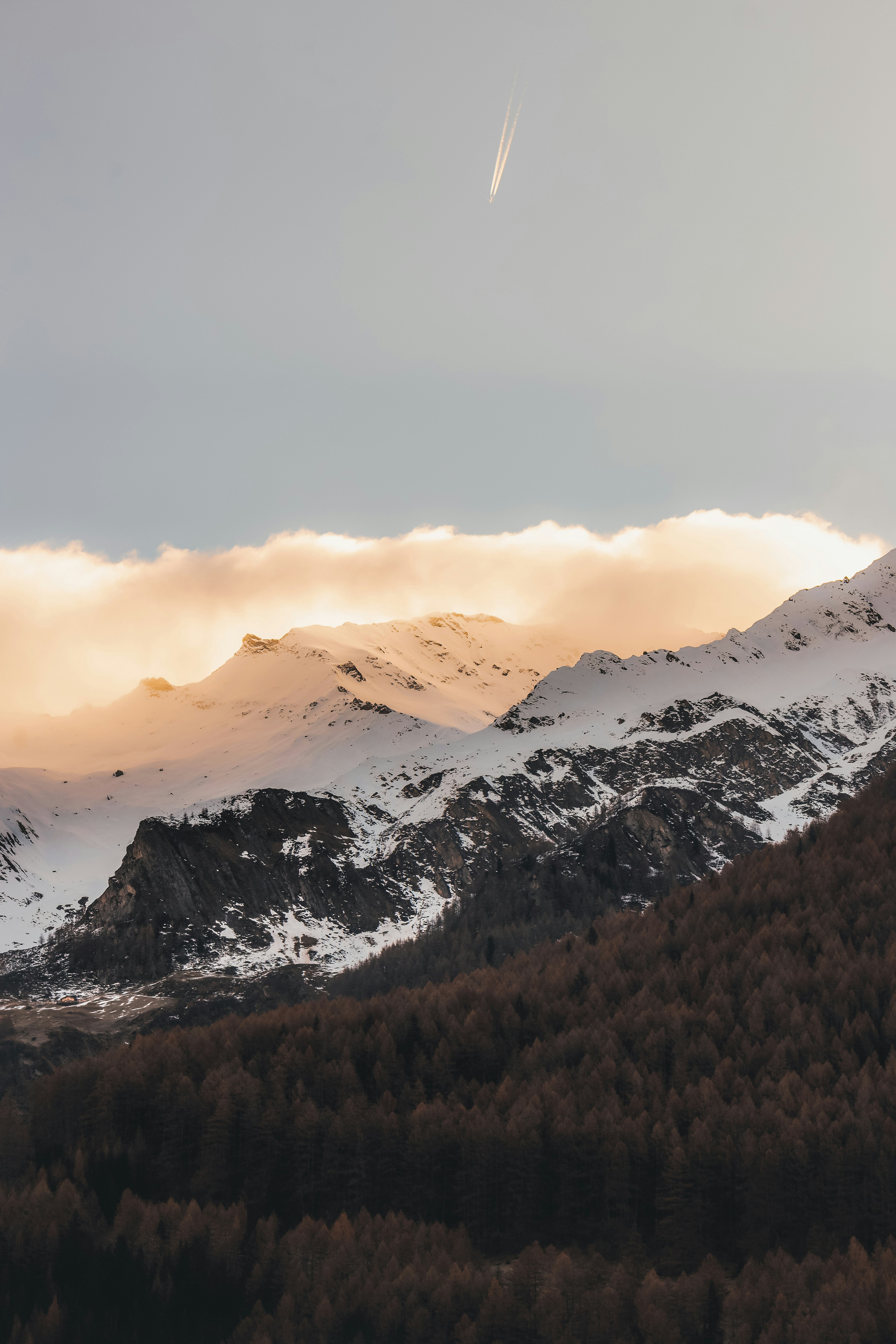 mountain covered with snow view