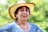 woman in brown straw hat