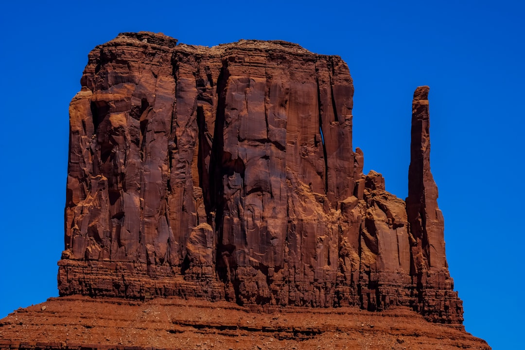 brown rock formation view