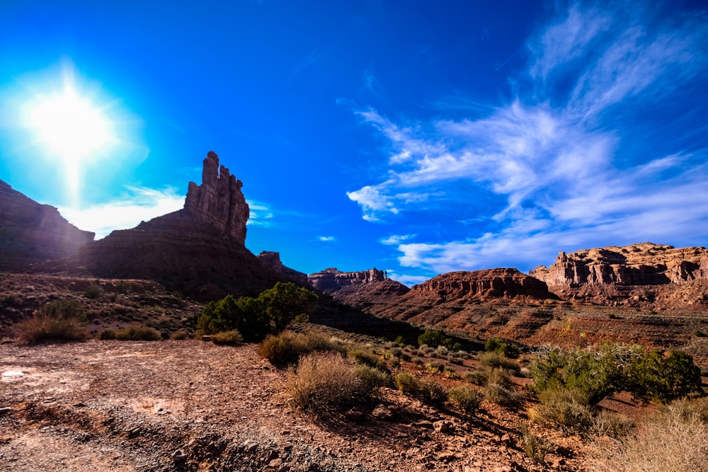 brown rock formation