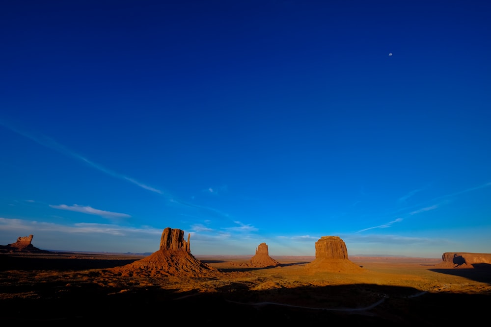 rock formation under blue sky