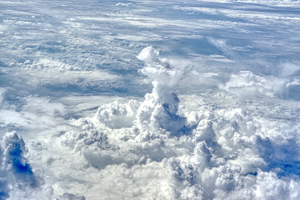 white clouds aerial-view photo