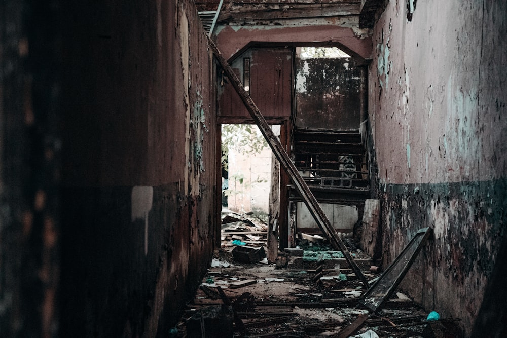 paint faded hallway