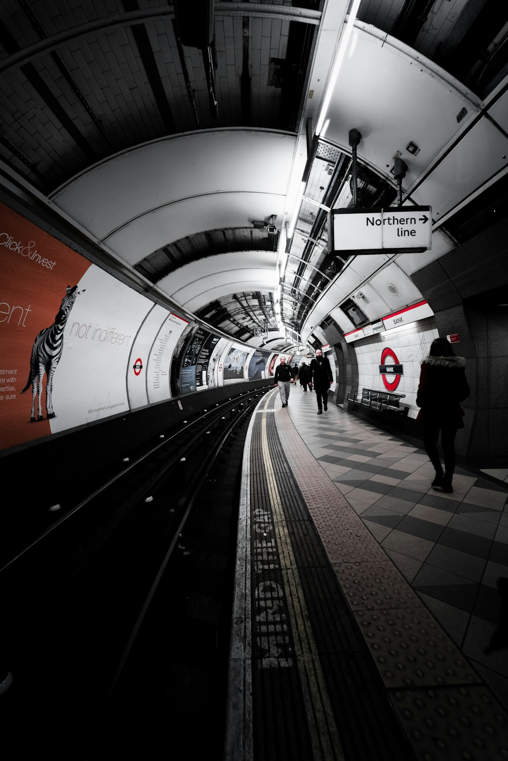 grayscale photography of train station