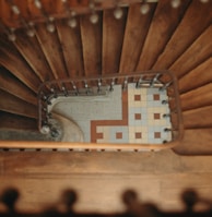 aerial view photography of stairs