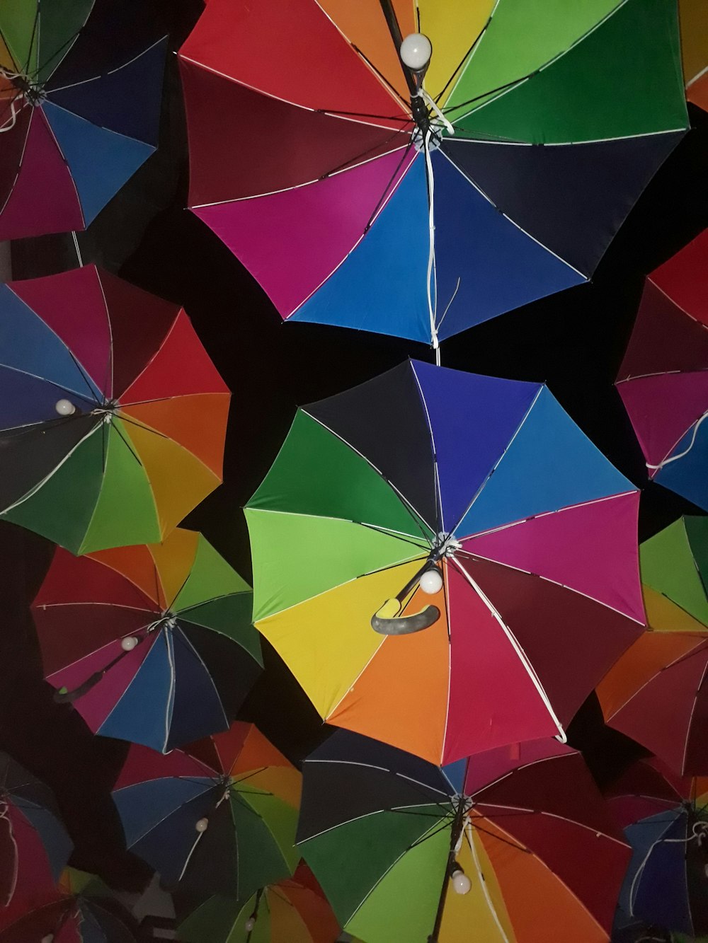 assorted-color umbrellas