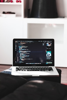 turned-on MacBook Pro