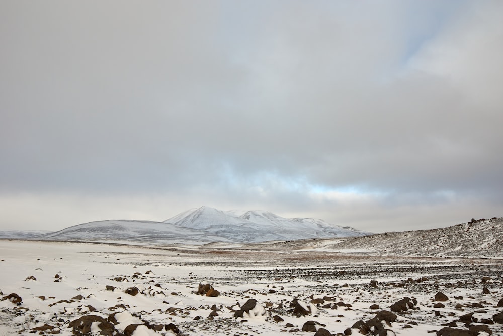 mountain covered with snow during daytime