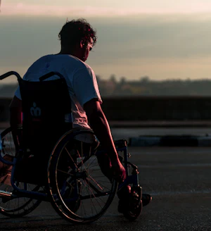 Man in a wheelchair