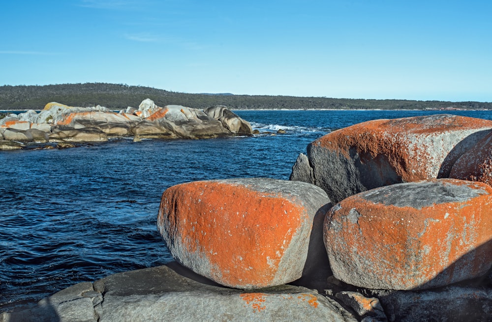 piedras cerca del mar durante el día