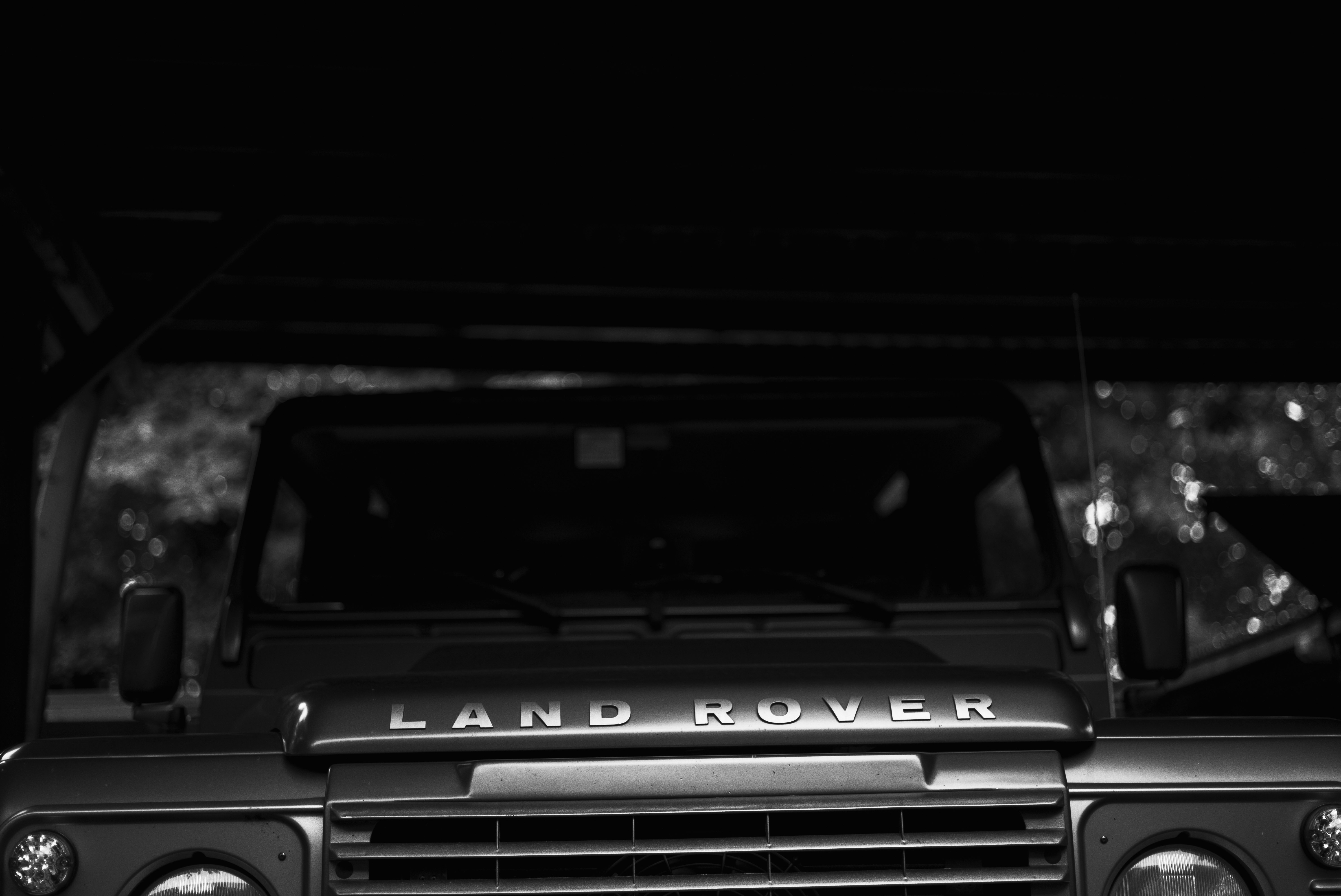 black Land Rover vehicle