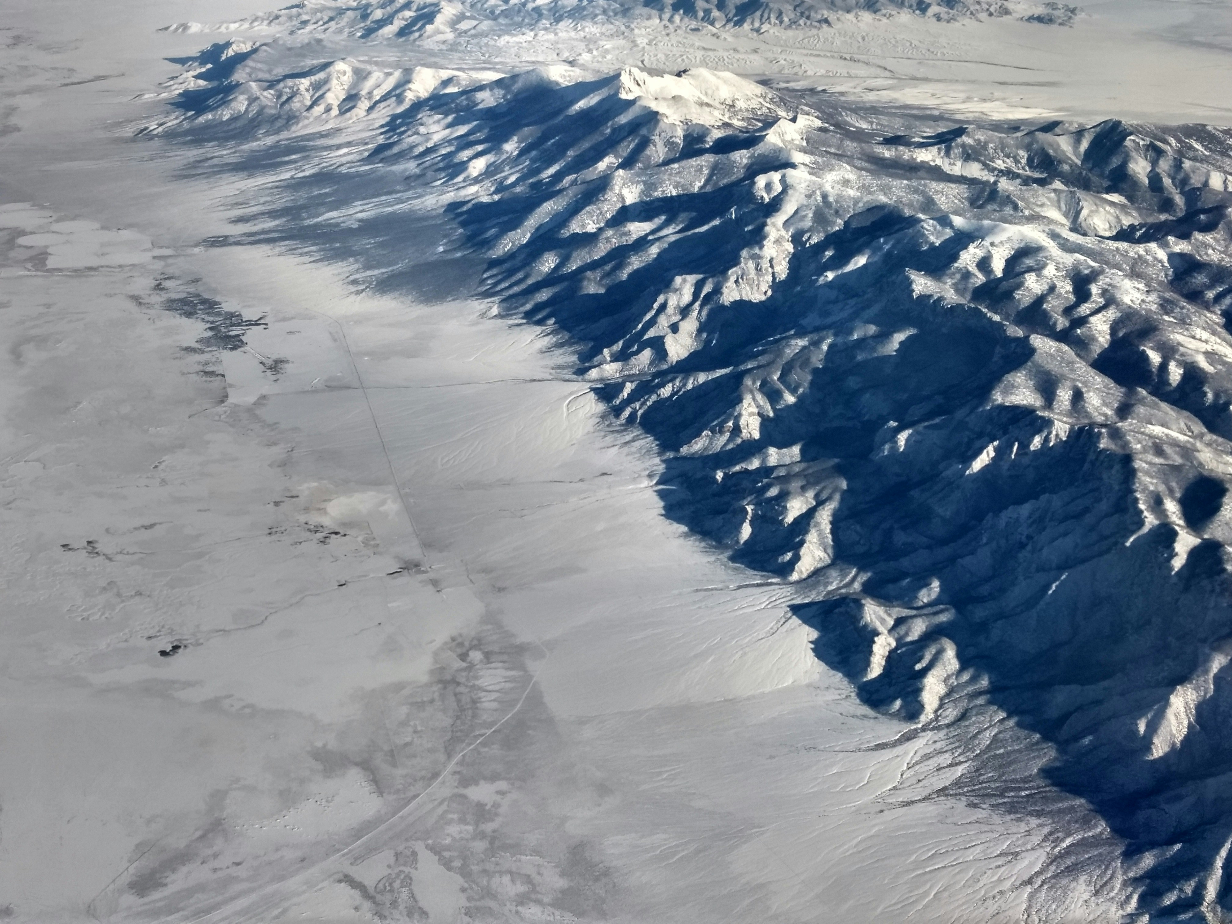 aerial mountain scenery