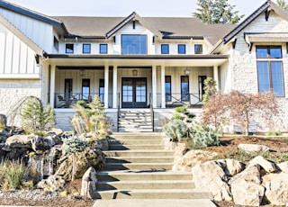 view of white 2-storey house