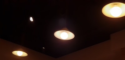 Bright LED lighting installed in a cozy living room ceiling.