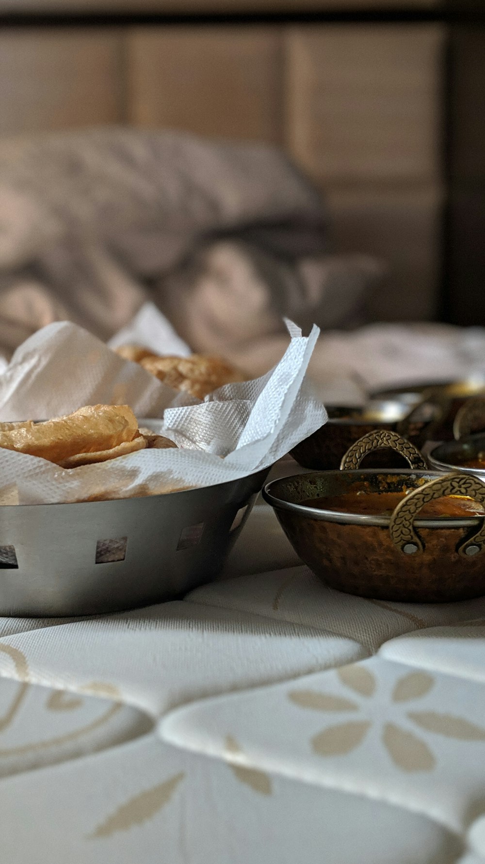 two gray bowls