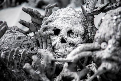 human skull decors evil google meet background