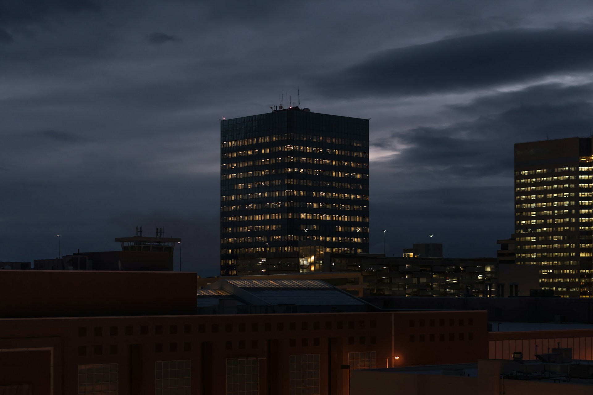 cityscape with lights during nighttime
