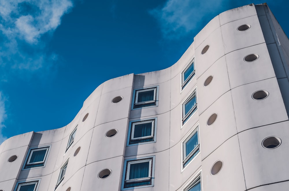 white building with glass windows