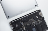 black and gray laptop computer