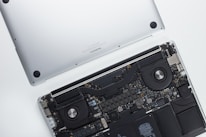 black and gray laptop computer