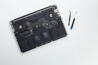 Before: swollen laptop battery