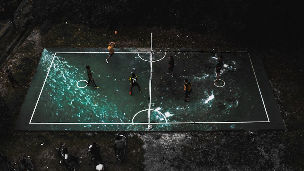 people playing volleyball