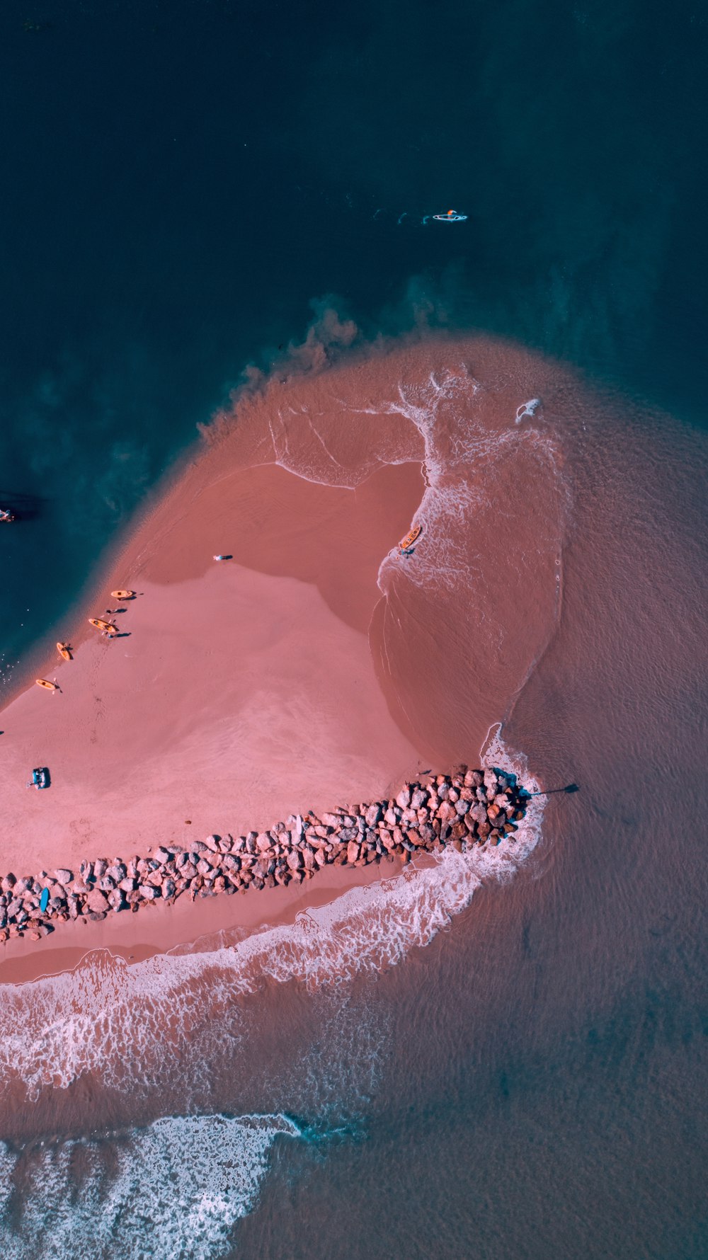 aerial photo of brown naked island at daytime