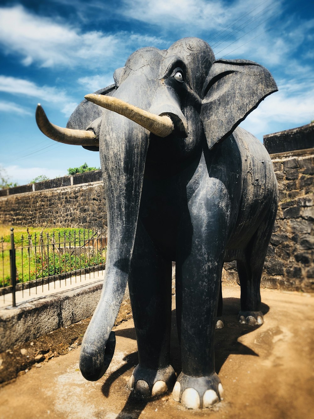 black elephant statue