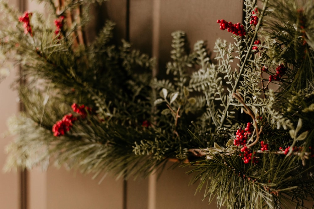 wreath on wall