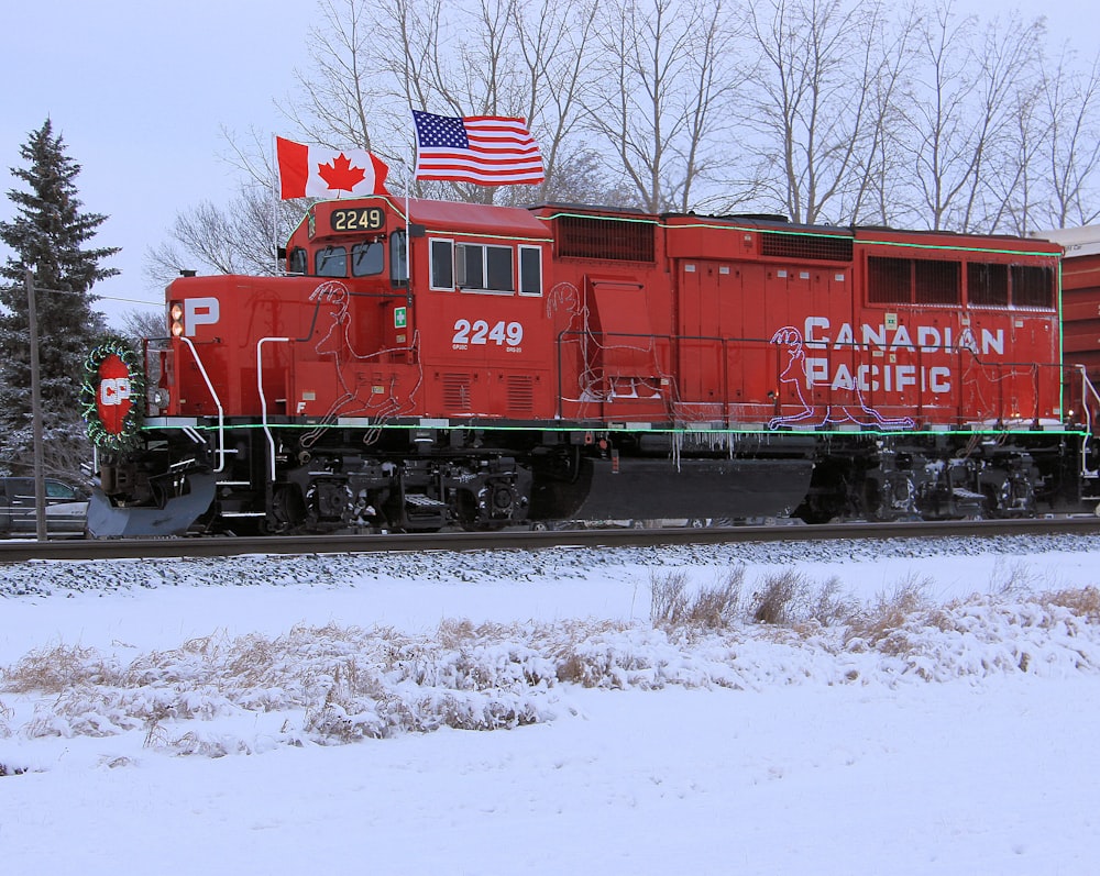 Canadian Pacific train on railway