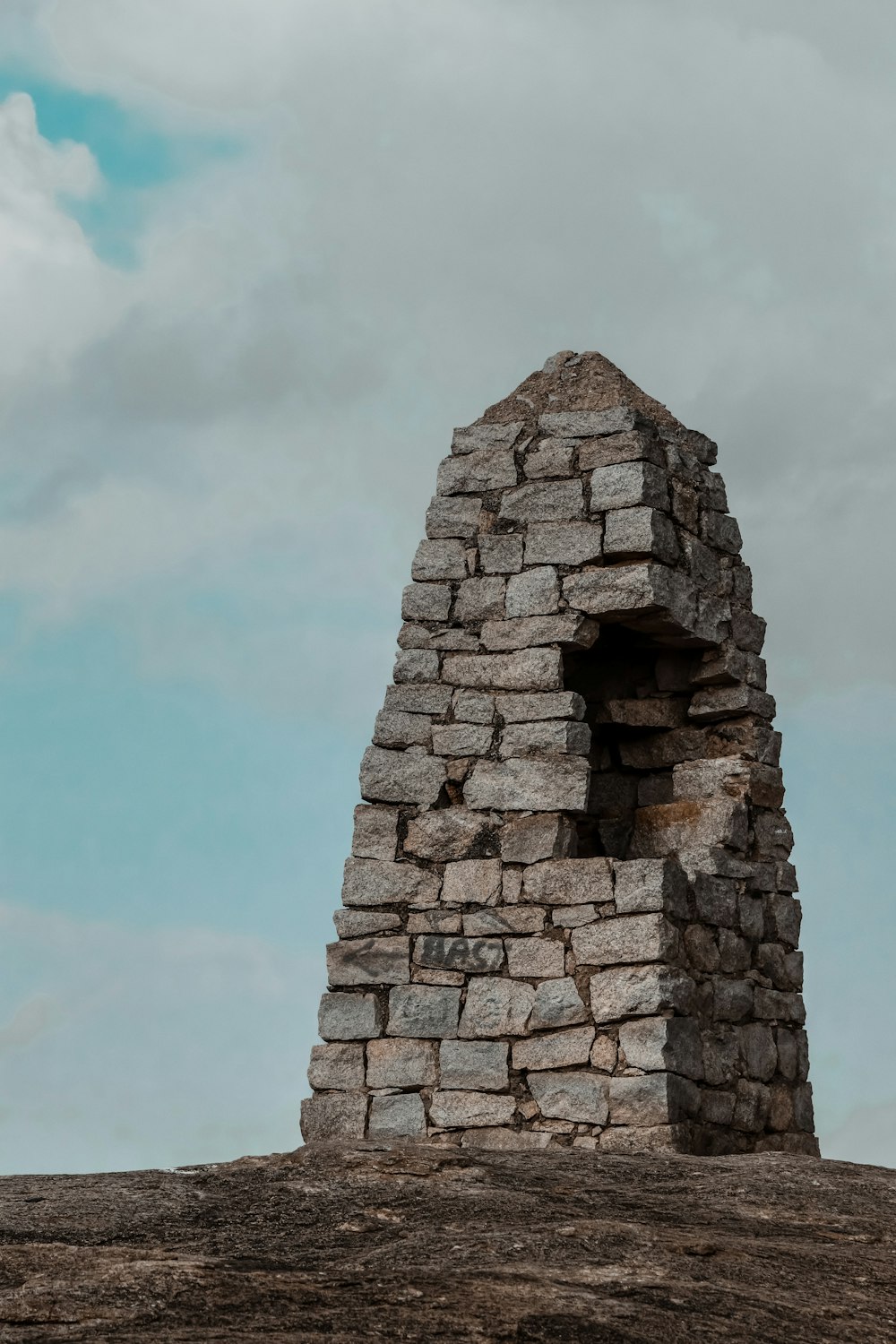 gray concrete block formation