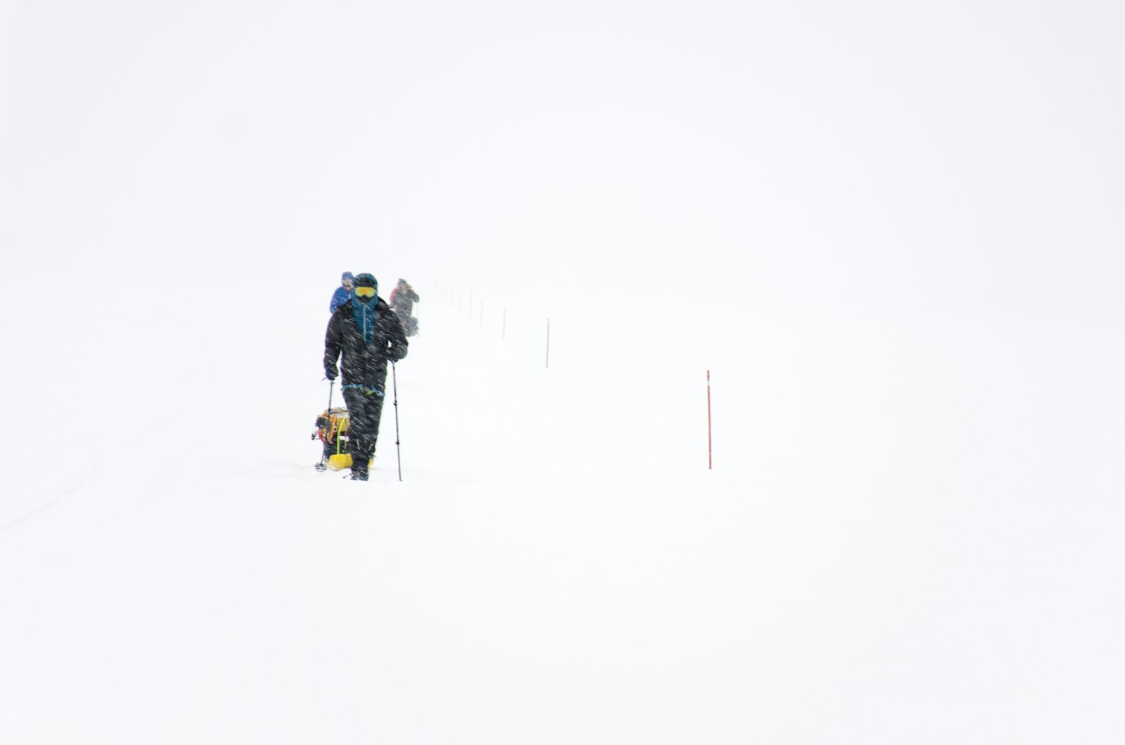 Nikon D7000 + Nikon AF-S DX Nikkor 18-140mm F3.5-5.6G ED VR sample photo. Man walking on snow photography