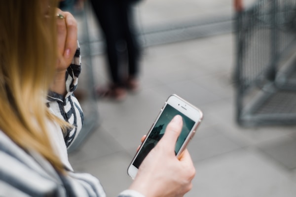 person holding smartphone