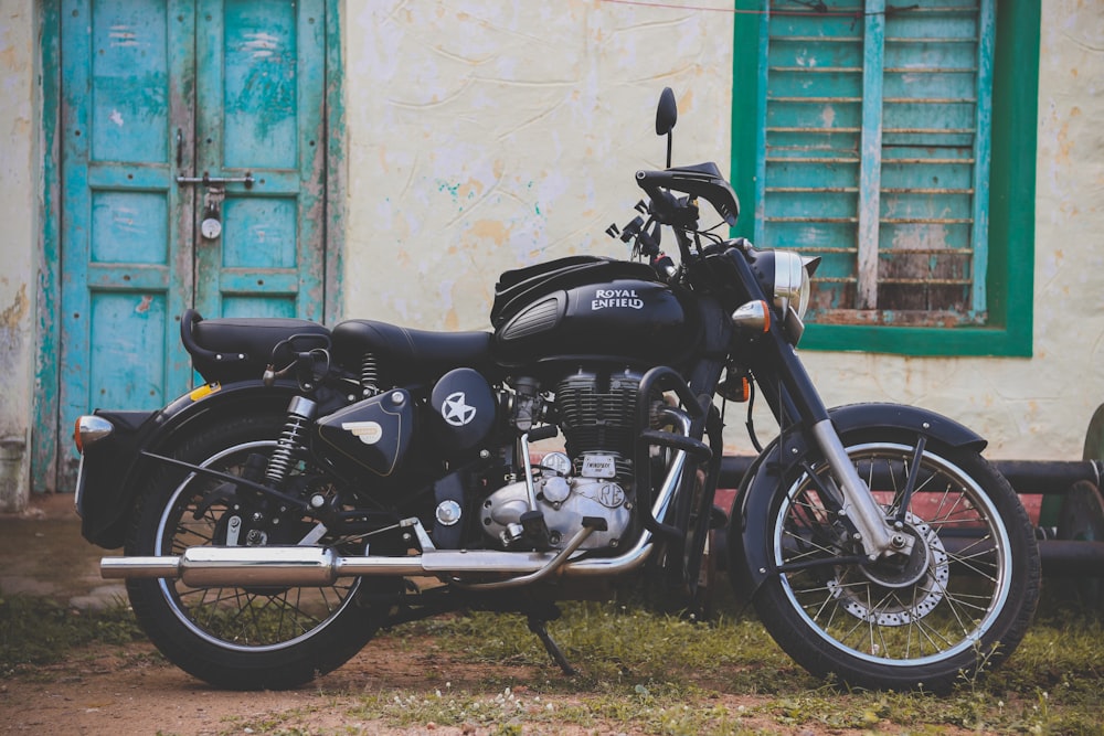 black and silver motorcycle