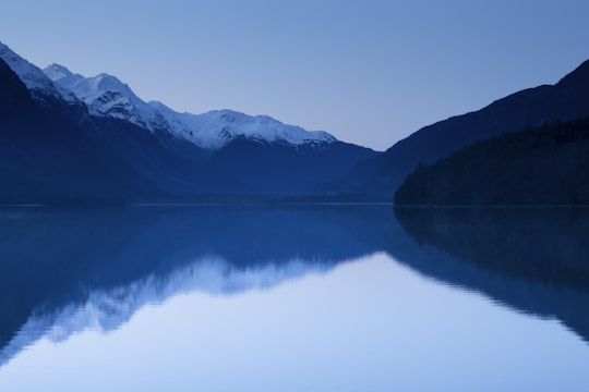 Haines Alaska water with mountains in distance