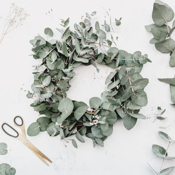 Leaves photo by Georgia de Lotz on unsplash.com - DIY Wire Christmas Wreath