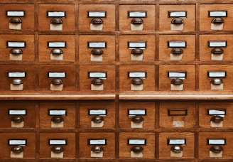 brown wooden drawer