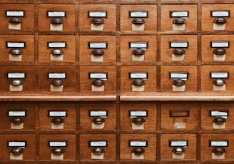 brown wooden drawer