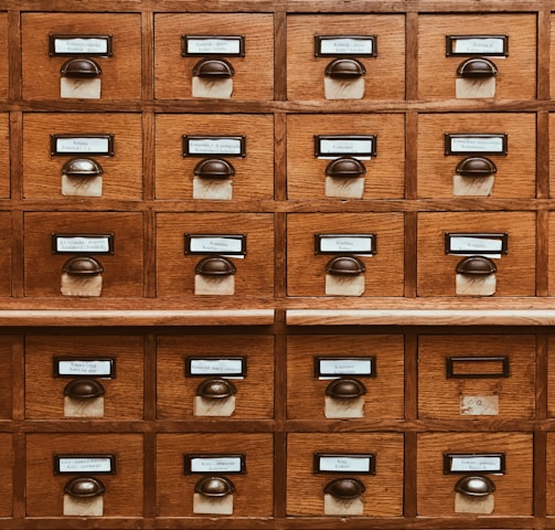 brown wooden drawer