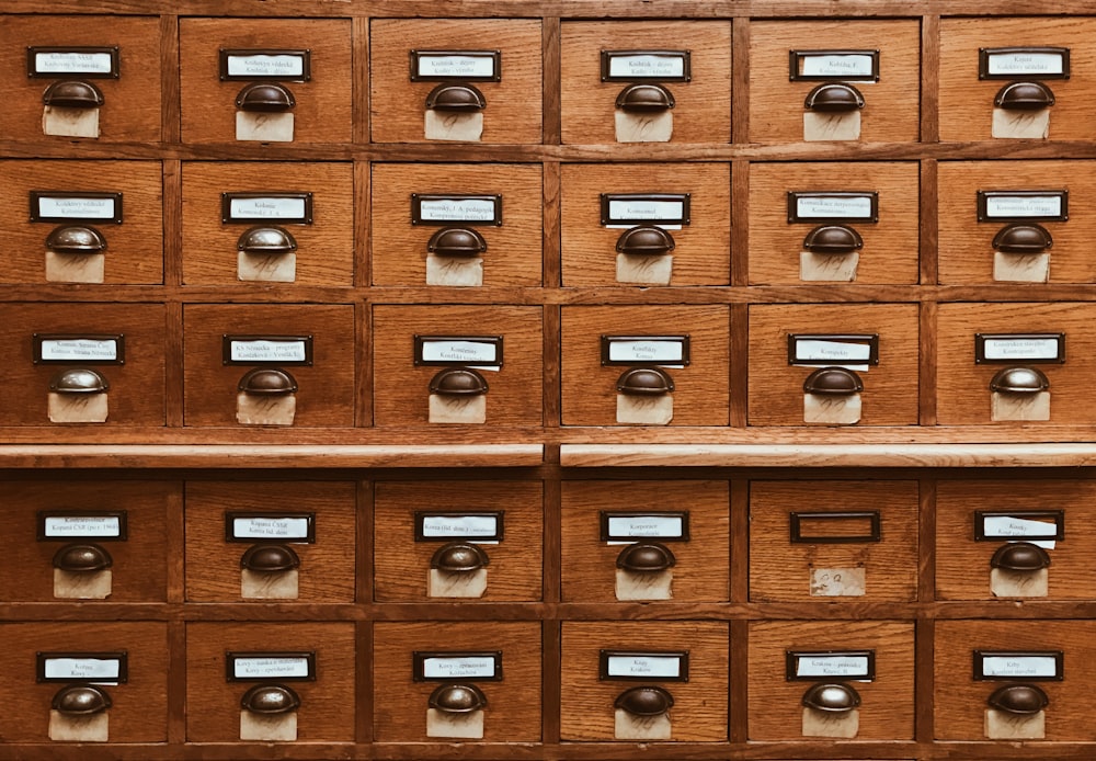 brown wooden drawer